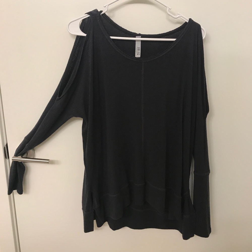 Cold shoulder sweater top